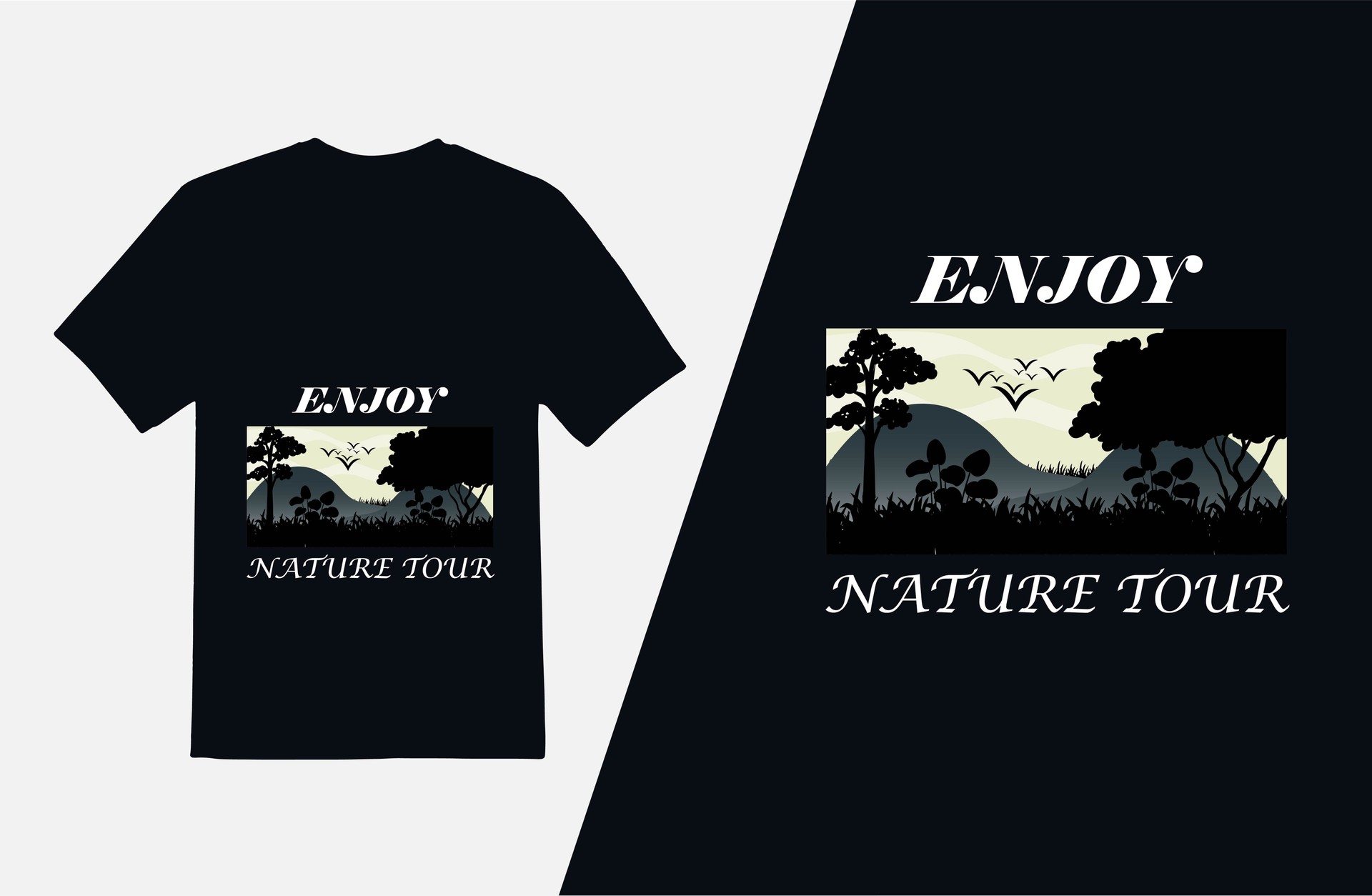Modern nature t shirt design